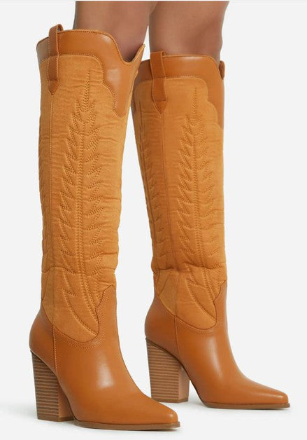 Tan Sin City Cow girl boots Boot Wholesale case