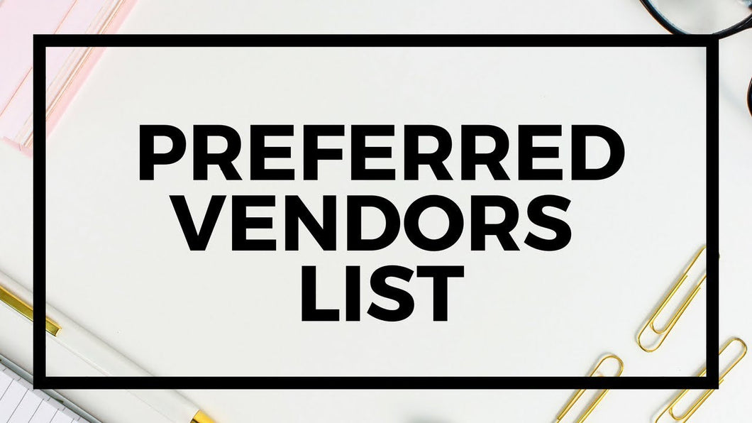 Preferred Vendors lists